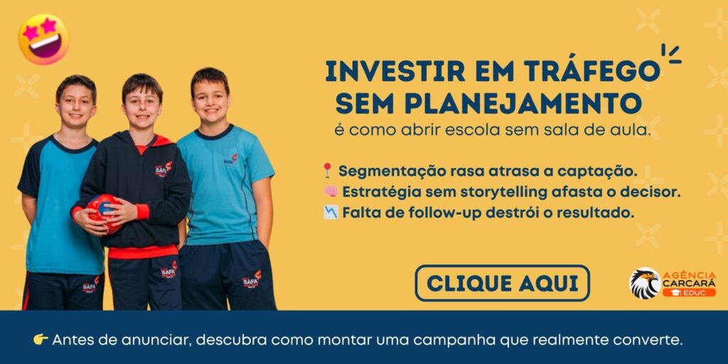 Tráfego Pago para Escolas: O Segredo Não Está Apenas nos Anúncios, Mas na Estratégia Completa No universo da educação, a captação de alunos é a força vital que impulsiona o crescimento e a sustentabilidade das instituições de ensino. Com o aumento da concorrência e a migração dos alunos para o mundo digital, o tráfego pago se tornou uma ferramenta essencial para alcançar o público certo e gerar matrículas. No entanto, muitos gestores escolares caem na armadilha de acreditar que o tráfego pago, por si só, é a solução mágica para todos os seus problemas de captação. Infelizmente, essa visão simplista, muitas vezes propagada por "gurus" do marketing digital, ignora um elemento crucial: a estratégia.