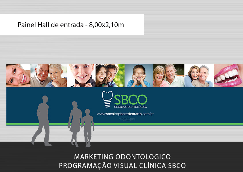 Com base no trabalho realizado para a criação da marca, elaboramos a nova programação visual da SBCO Clínica Odontológica. Identidade essa que fará parte também da composição do site da clínica.