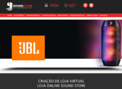 Criação de loja virtual (loja online) em Brasília: Sound Store Eletrônicos abrindo possibilidade de vendas na internet por meio do e-commerce.