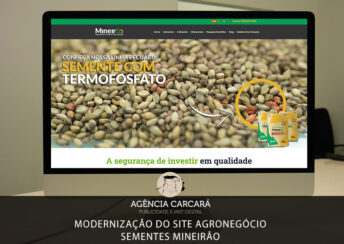 Modernização do site da empresa de agronegócio Sementes Mineirão. Um dos pilares do Marketing Digital para o Agronegócio e Agroindústria. 