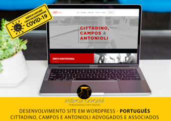 Desenvolvimento do site em Wordpress para o escritório CCA Advogados Associados, com conteúdo em versão em português
