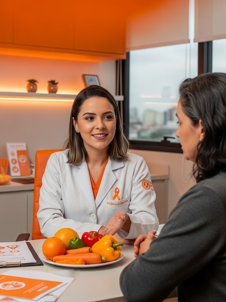 Junho Laranja: Conscientização da Anemia e da Doação de SangueCor: Laranja
Significado: O laranja representa a energia, a vitalidade e a importância de combater a anemia e incentivar a doação de sangue, um ato de solidariedade que salva vidas.
Foco: Aumentar a conscientização sobre a anemia, seus sintomas e causas, incentivar uma alimentação rica em ferro e a realização de exames para diagnóstico precoce, e promover a doação de sangue regular e voluntária.
Como Usar: Campanhas de incentivo à doação de sangue, informações sobre os tipos de anemia, os alimentos que previnem a doença e a importância de procurar ajuda médica, eventos de conscientização e apoio a pacientes com anemia.