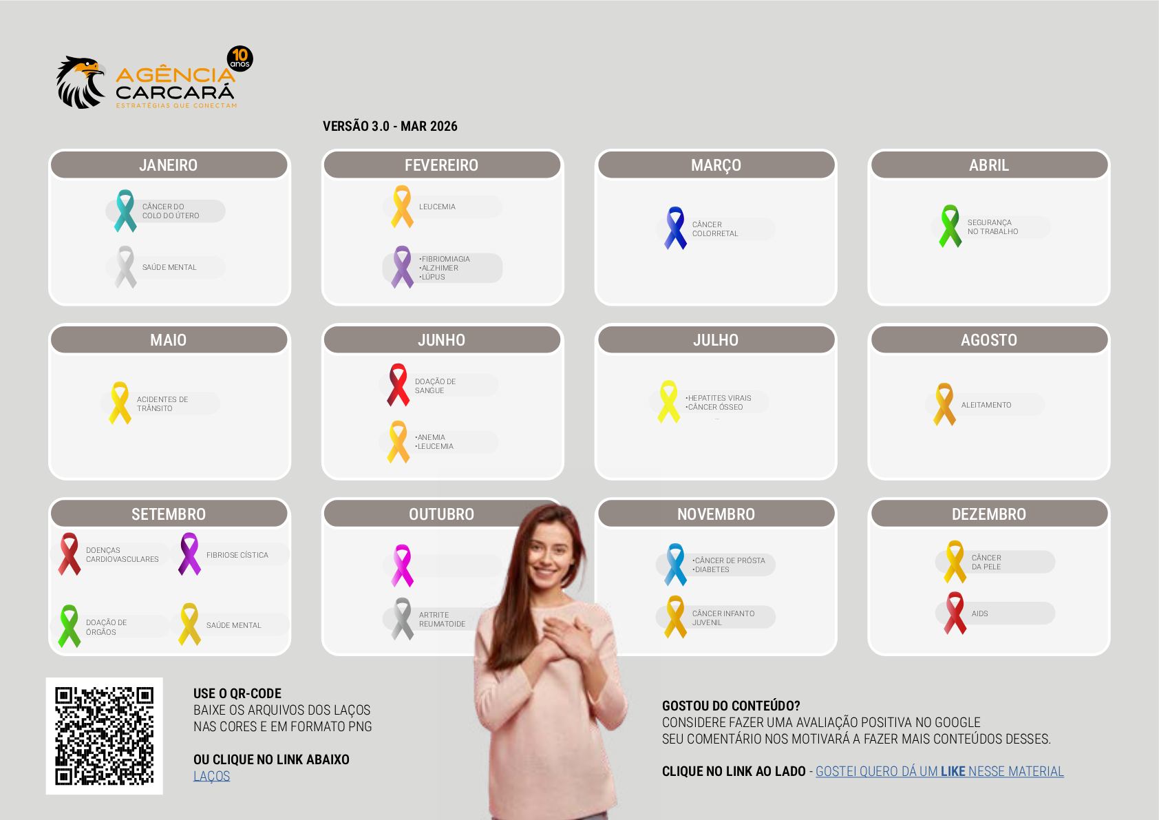 Setembro Amarelo, Outubro Rosa e Novembro Azul. Você com certeza já ouviu falar sobre esses termos, e provavelmente sabe sobre quais campanhas ligadas à saúde eles estão relacionados. Mas, você já se perguntou o porquê utilizamos as cores para compor as ações de prevenção de doenças? E, ainda, quais são as cores associadas a cada mês do ano? Hoje, conheceremos mais detalhes sobre esses significados!