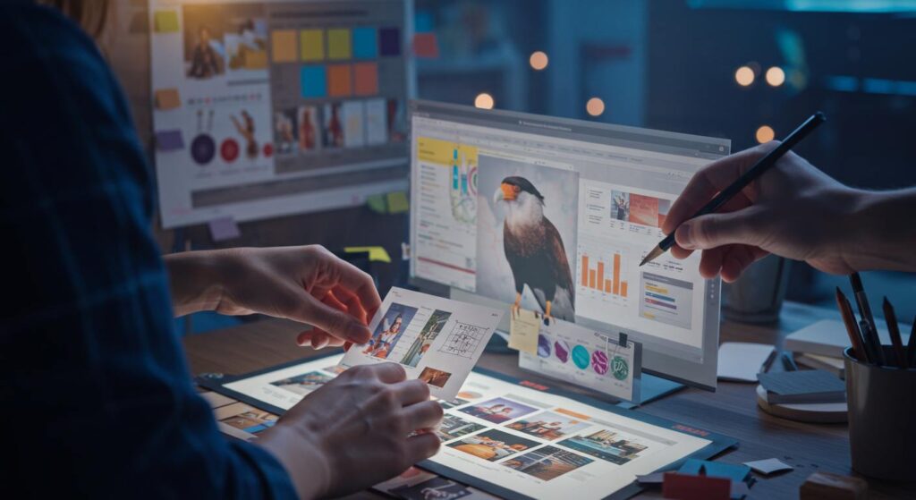 É aqui que entra o Moodboard – não como substituto do MIV, mas como seu parceiro estratégico e criativo. Se o MIV te dá as regras do jogo visual, o Moodboard te dá a inspiração, a atmosfera, o "feeling" que transforma sua marca em uma experiência imersiva para o público. A Agência Carcará entende que, para marcas que querem atrair, conectar e vender para públicos jovens ou em mercados dinâmicos, ter uma identidade visual vai além de um manual; é ter um universo visual em constante expansão. Este post é um convite para você desvendar o poder do Moodboard e como ele pode ser a chave para criar um "flow" de conteúdo autêntico e magnético para a sua marca.