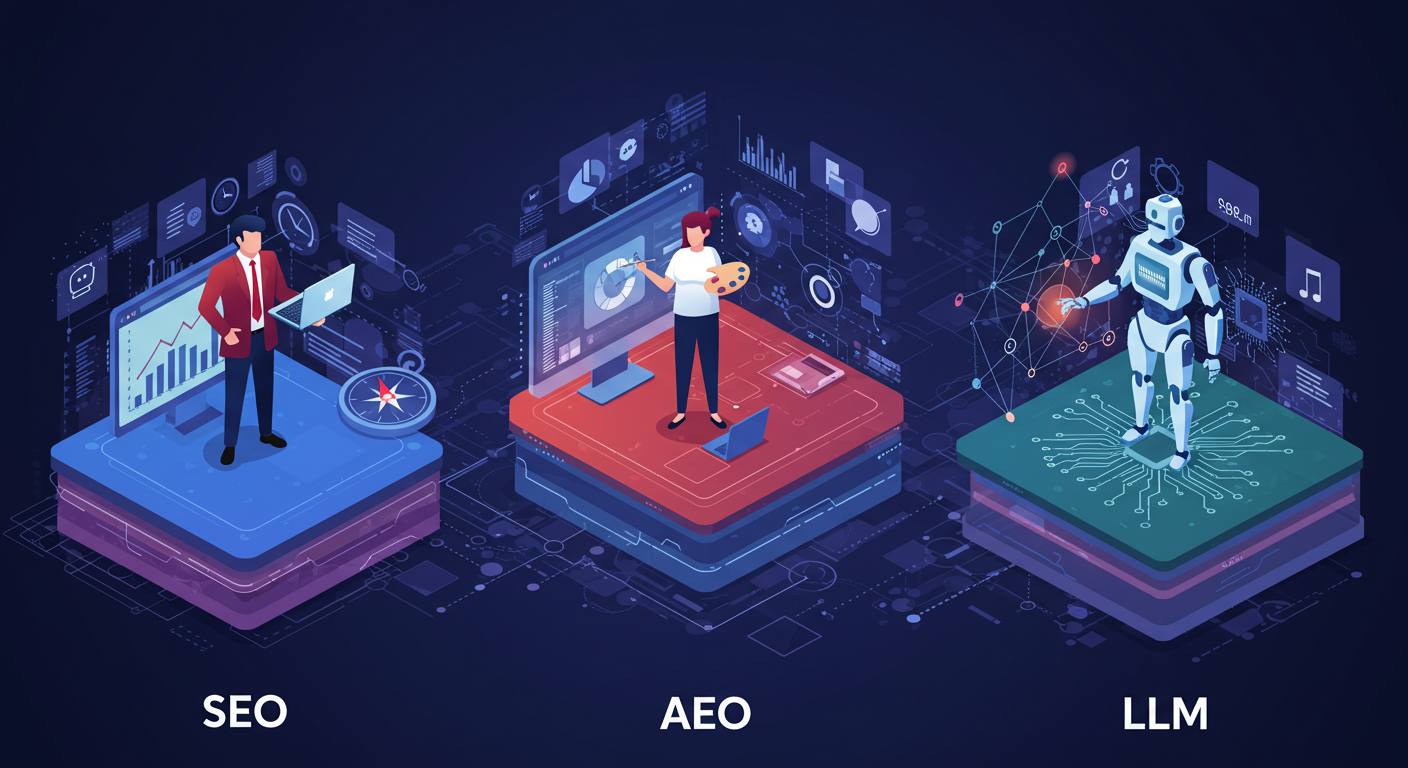 AEO, GEO e LLM: Por que o SEO Tradicional Já Não é Suficiente?
