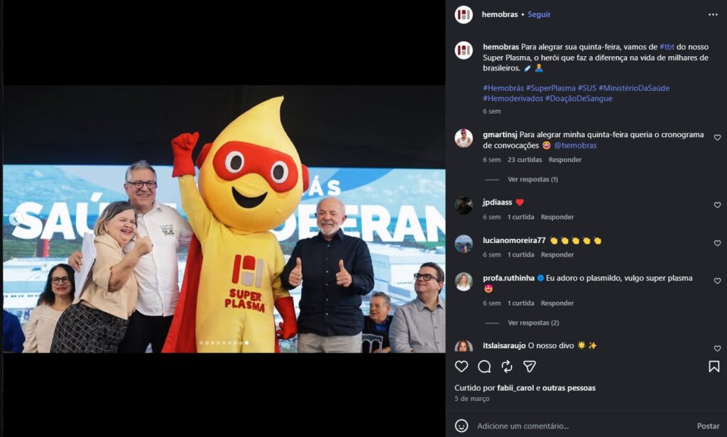 Desenvolvimento Mascote Corporativo Digital da Hemobrás (Super Plasma): Humanizando a Ciência e o Estado. Uma marca sem rosto é uma marca fria. E marcas frias não geram engajamento, não educam e não criam laços. Empresas de biotecnologia, laboratórios e estatais enfrentam um problema crônico de comunicação: a distância. Falar sobre fracionamento de plasma, fatores de coagulação e bilhões em investimentos pode ser impressionante para acionistas, mas é invisível para a população. Como uma estatal estratégica como a Hemobrás poderia traduzir seu impacto vital para a vida de milhões de brasileiros de forma carismática e acessível? A resposta atende pelo nome de Super Plasma.