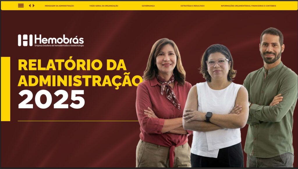 Um faturamento histórico não pode ser apresentado em um documento amador. Resultados de excelência exigem uma vitrine de excelência. Quando uma empresa pública ultrapassa a marca de R$ 1 bilhão em receita, inaugura uma fábrica de alta tecnologia e conquista o Selo Ouro de Transparência do TCU, o mundo precisa saber. Mas há um problema crônico na prestação de contas governamental e corporativa: a burocracia visual. Relatórios financeiros costumam ser densos, frios e exaustivos. Eles escondem as vitórias atrás de blocos de texto impenetráveis. Pelo quarto ano consecutivo, a Agência Carcará foi a parceira estratégica escolhida pela Hemobrás para evitar que isso acontecesse. Nossa missão: Diagramar o Relatório da Administração 2025, transformando mais de 100 páginas de balanços financeiros, auditorias e métricas ESG em um documento de fácil leitura, impacto visual e rigor institucional.