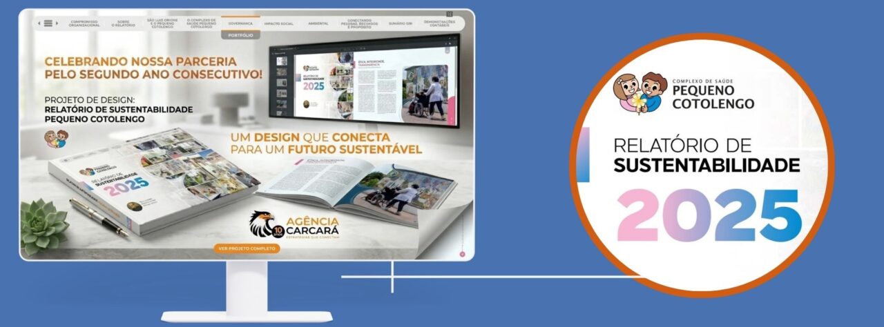 Evolução Visual e Transparência: O Relatório de Sustentabilidade 2025 do Pequeno Cotolengo Para o Terceiro Setor, a transparência não é apenas uma métrica. É a própria alma da instituição. É o que garante a próxima doação. O Complexo de Saúde Pequeno Cotolengo realiza um trabalho monumental e sagrado, acolhendo e transformando vidas. Mas, ao final de cada ano, eles enfrentam o desafio de todas as grandes instituições: como provar a investidores, parceiros e à sociedade o impacto real de cada centavo recebido? A resposta está no Relatório de Sustentabilidade. Porém, um relatório poluído, denso e difícil de ler afasta o leitor. Ele esconde as vitórias. Pelo segundo ano consecutivo, a Agência Carcará teve a honra de diagramar este documento vital. Mas nós não repetimos fórmulas. Nosso compromisso é com a evolução. Nossa missão para a edição de 2025 foi clara: elevar o padrão do design editorial para refletir a grandiosidade e a pureza do trabalho do Cotolengo.